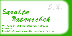 sarolta matauschek business card